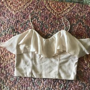 Forever 21 Dressy Ruffled Top Tanks